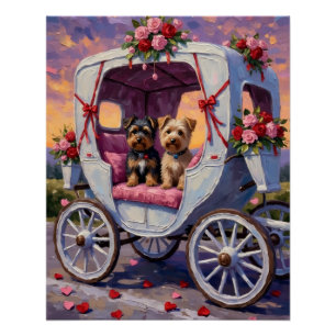 Australian Terrier Hund Valentinstag  Poster