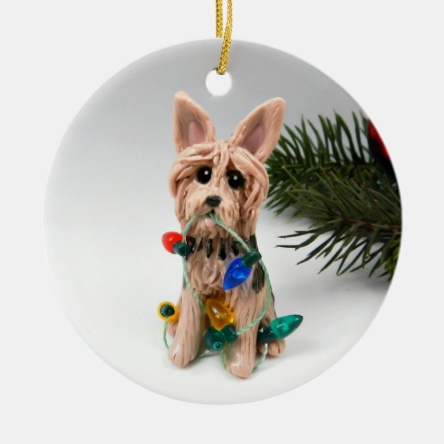 Australian Terrier Keramik Ornament (Vorne)