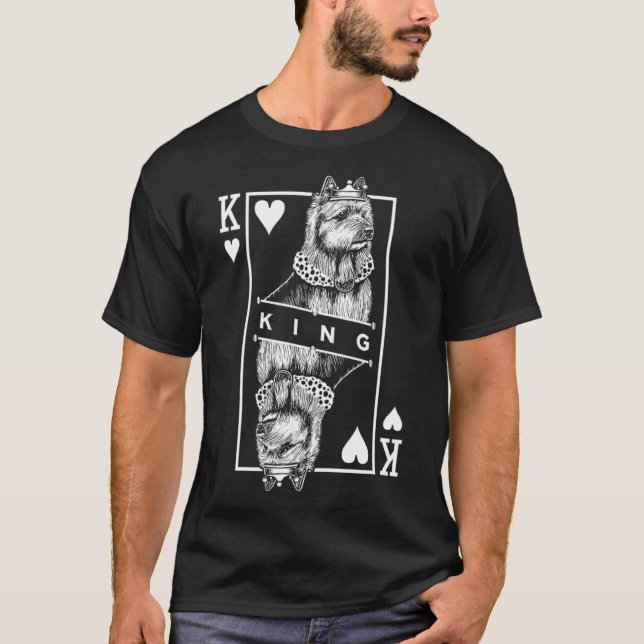 Australian Terrier King of Hearts Aussie Dog T-Shirt (Vorderseite)