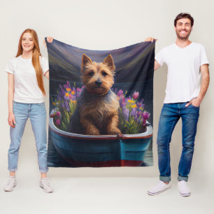 Australian Terrier on Paddle: Ein Landschaftliches Fleecedecke