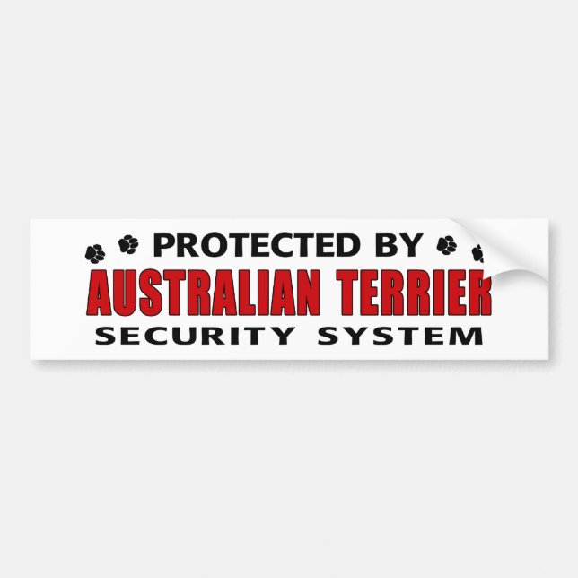 Australian Terrier Security Autoaufkleber (Vorne)