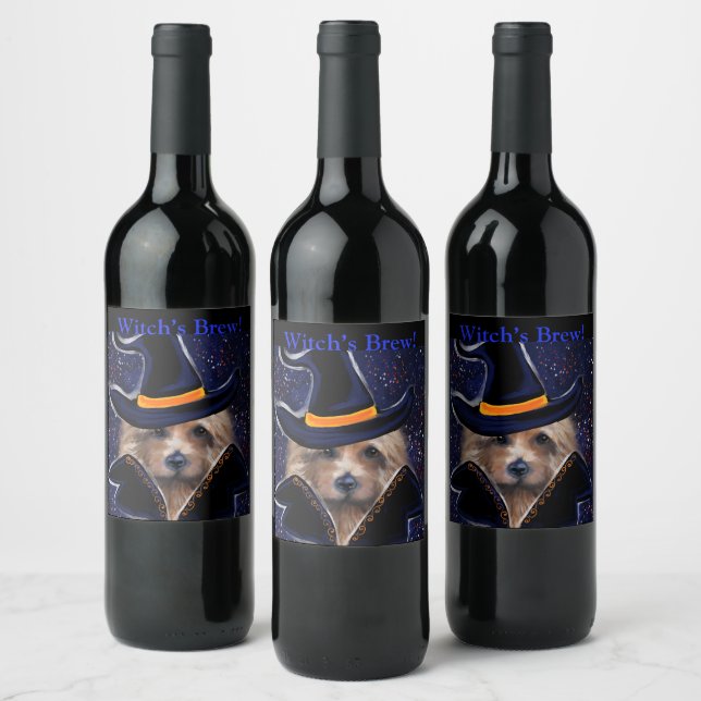 Australian Terrier Weinetikett (Flaschen)