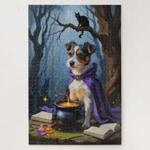 Australian Terrier Whimsical Halloween Painting