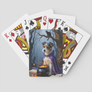 Australian Terrier Whimsical Halloween Painting Spielkarten