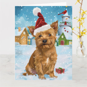 Australian Terrier Winter Wonderland Weihnachten  Karte