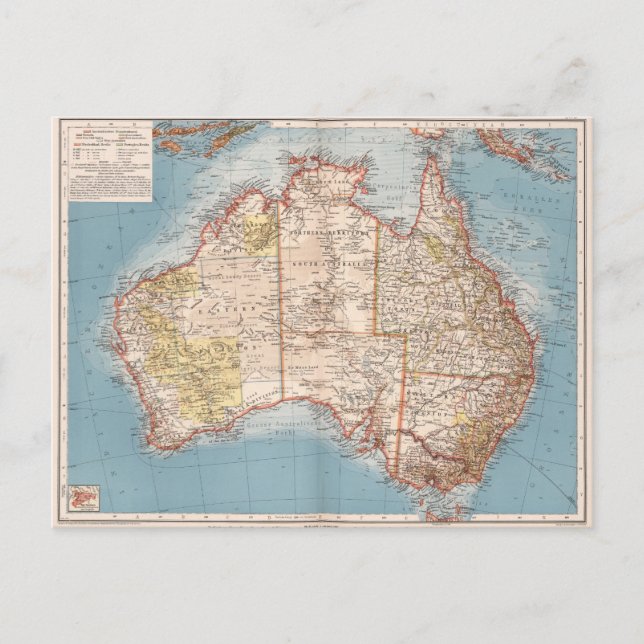 Australian Topography Map (1905) Postkarte (Vorderseite)