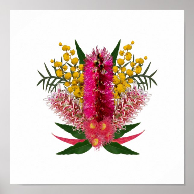 Australian Wild Blume Bouquet Poster (Vorne)