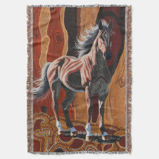 Australian Wild Brumby Throw Blanket Decke