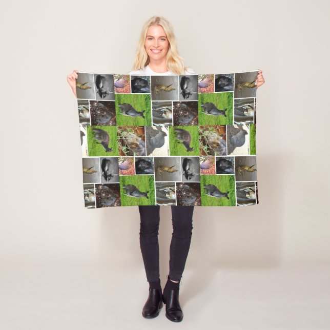 Australian Wildlife Collage, Fleecedecke (Beispiel)