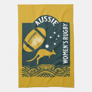 Australian Women's Rugby Sport Geschirrtuch
