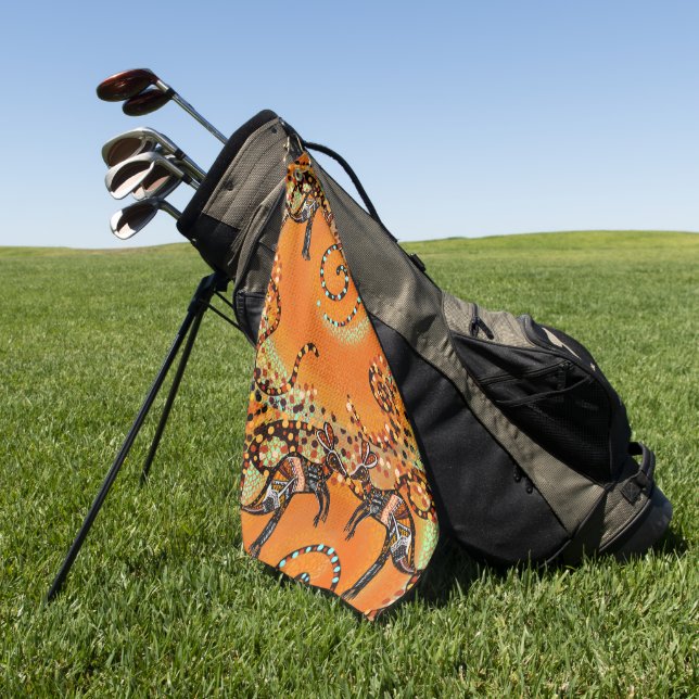 AUSTRALIANISCHE KUNST GOLFHANDTUCH (Gras)