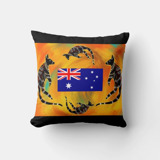 AUSTRALIANISCHE KUNST KISSEN (Vorderseite)
