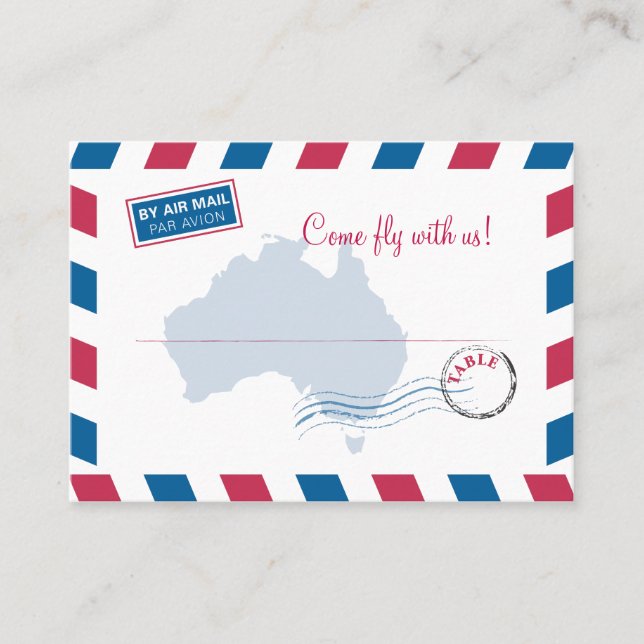 Australie Air Mail Escort/Mariage de carte de sièg (Devant)