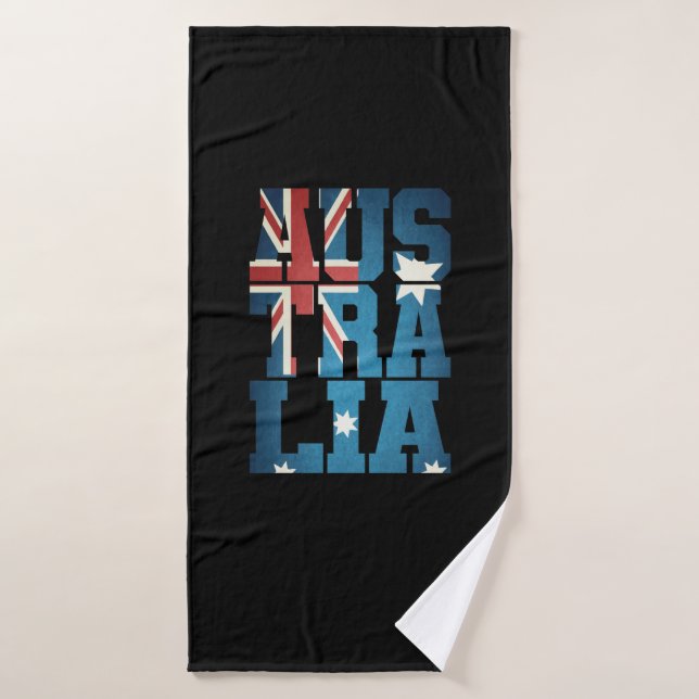 Australie avec pavillon (Serviette de bain)