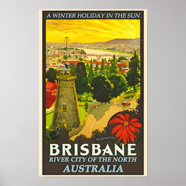 Australie Brisbane Affiche de voyage (Devant)