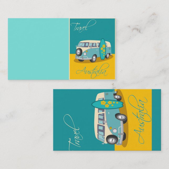 Australie : Carte de visite de voyage (Devant / Derrière)