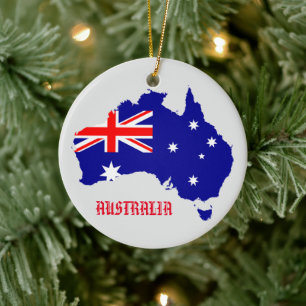 Australie Carte du drapeau ornement du cercle