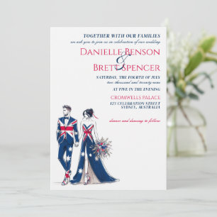 Australie Couple Faire-part de mariage