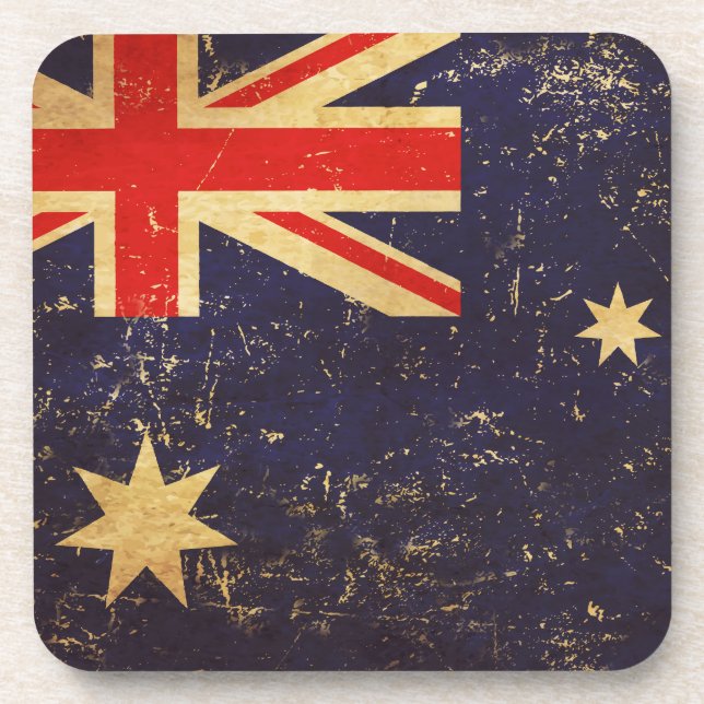 Australie Drapeau Dessous de verre de conception V (Devant)