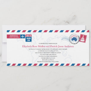 Australie Faire-part de mariage Airmail
