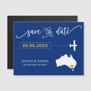 Australie : Mariage Sauvegarder la carte des dates