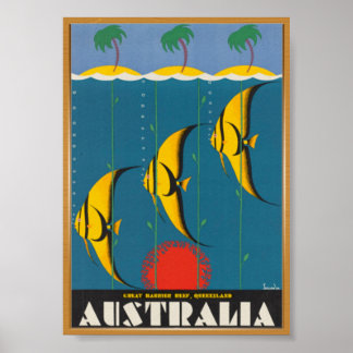 Australie Poster vintage de voyage