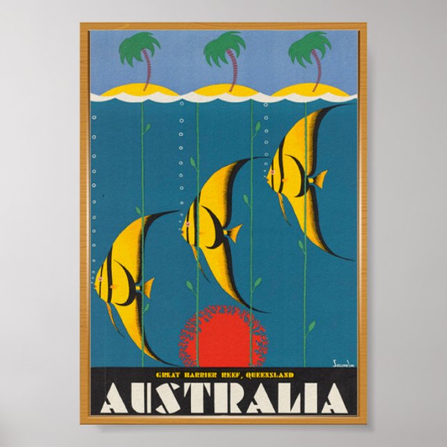 Australie Poster vintage de voyage (Devant)