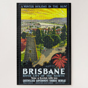 AUSTRALIEN 1930ER BRISBANE REISEPOSTER