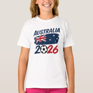 Australien 2026 Fußballfan-Design Flaggenfarben T-Shirt