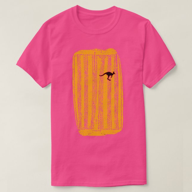 Australien Aborigo Drum Kangaroo Muster T-Shirt (Design vorne)