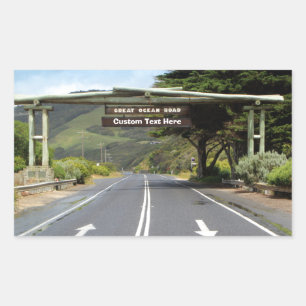 Australien Anpassbare Great Ocean Road Rechteckiger Aufkleber