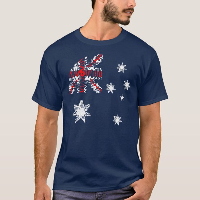 Australien auf blauem T-Shirt (Vorderseite)