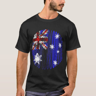 Australien auf schwarzem T-Shirt
