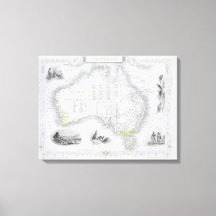 Australien, aus einer Serie von World Maps veröffe Leinwanddruck