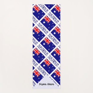 Australien Australien-Flagge gekachelt Personalisi Yogamatte