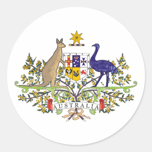 Australien, Australien Runder Aufkleber (Vorderseite)