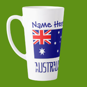 Australien Australische Flagge Blau Personalisiert Milchtasse