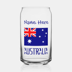 Australien Australische Flagge Blau Personalisieru Dosenglas
