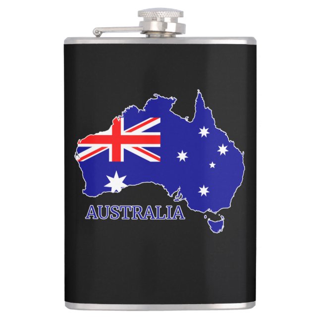 Australien - Australische Flagge Flachmann (Vorderseite)