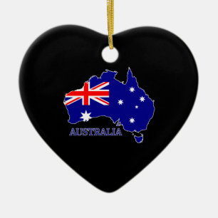 Australien Australische Flagge Karte Reisen Keramik Ornament
