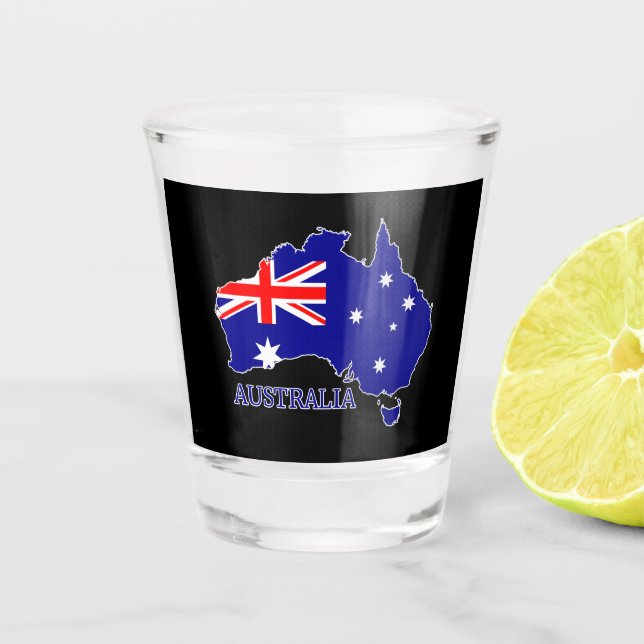 Australien - Australische Flagge Schnapsglas (Vorderseite)