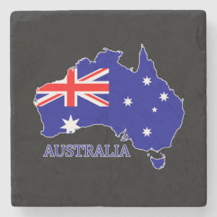 Australien - Australische Flagge Steinuntersetzer