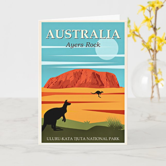 Australien, Ayers Rock, Karte (Gelbe Blume)