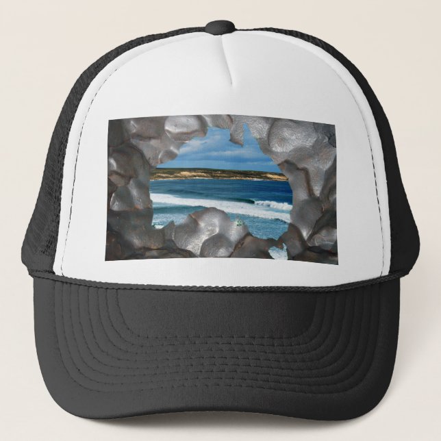 Australien Beach Metallic Map View, Trucker Hat Truckerkappe (Vorderseite)