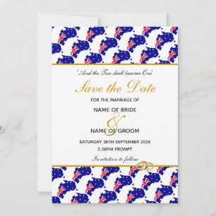 AUSTRALIEN Besondere Hochzeitsfeier Save The Date