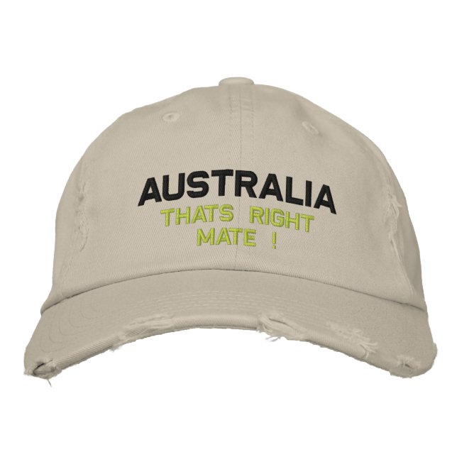 Australien Bestickte Kappe (Vorderseite)