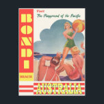 Australien Bondi Beach Vintage Travel Poster Postkarte<br><div class="desc">Jeder würde Liebe,  dieses australische Vintage Reiseplakat mit einer Retro-Abbildung von Bondi Beach in Australien zu erhalten!</div>