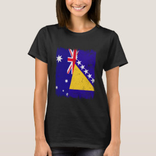 Australien Bosnien und Herzegowina Halbe Flagge T-Shirt