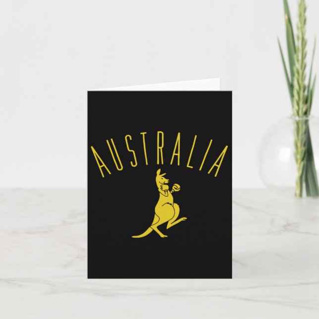 Australien Boxing Kangaroo Karte (Vorderseite)