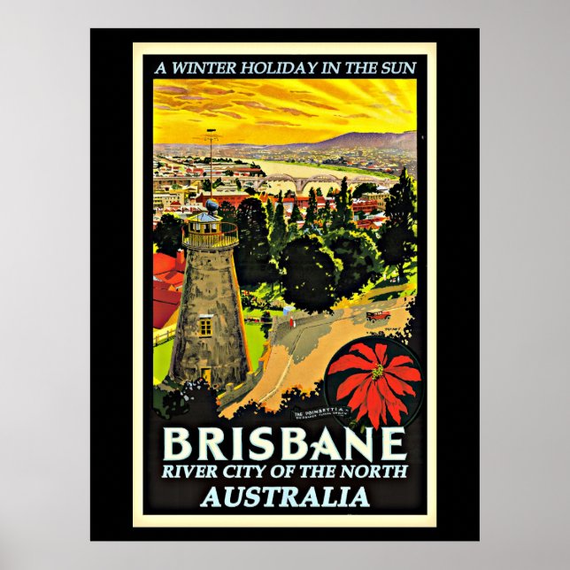 Australien-Brisbane, ein Winterurlaub in der Sun P Poster (Vorne)